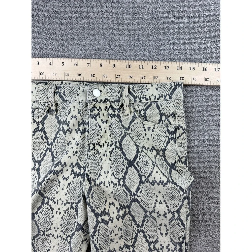 Blue Revival Snake Skin Print Jeans 25 Beige Black Skinny Fit Crop Stretch‎ Crop